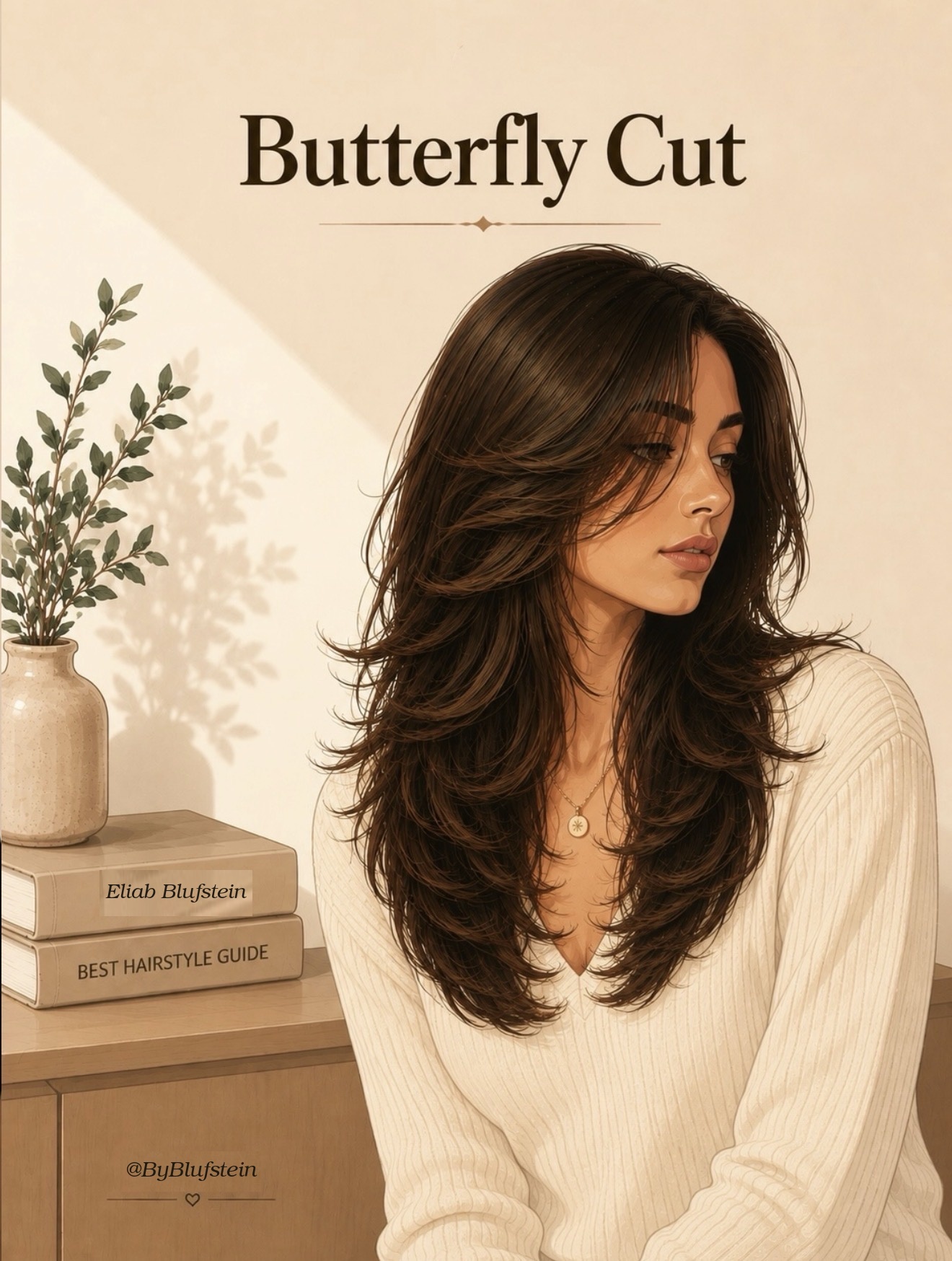 Butterfly Cut hairstyle - dramatic long layers for maximum volume and movement